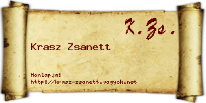Krasz Zsanett névjegykártya